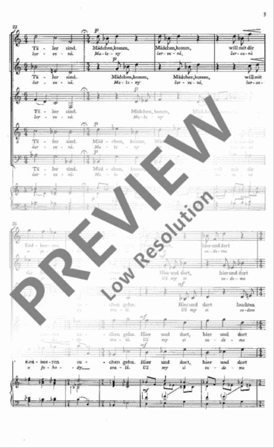 Tschechische Madrigale · České madrigaly SSATB scores gallery preview page 6