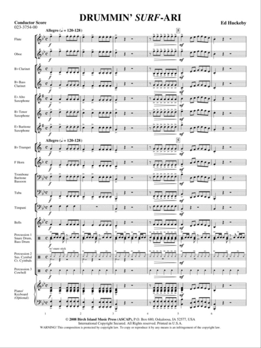 Drummin' Surf-ari Drummin' Surf-ari Concert Band scores gallery preview page 2