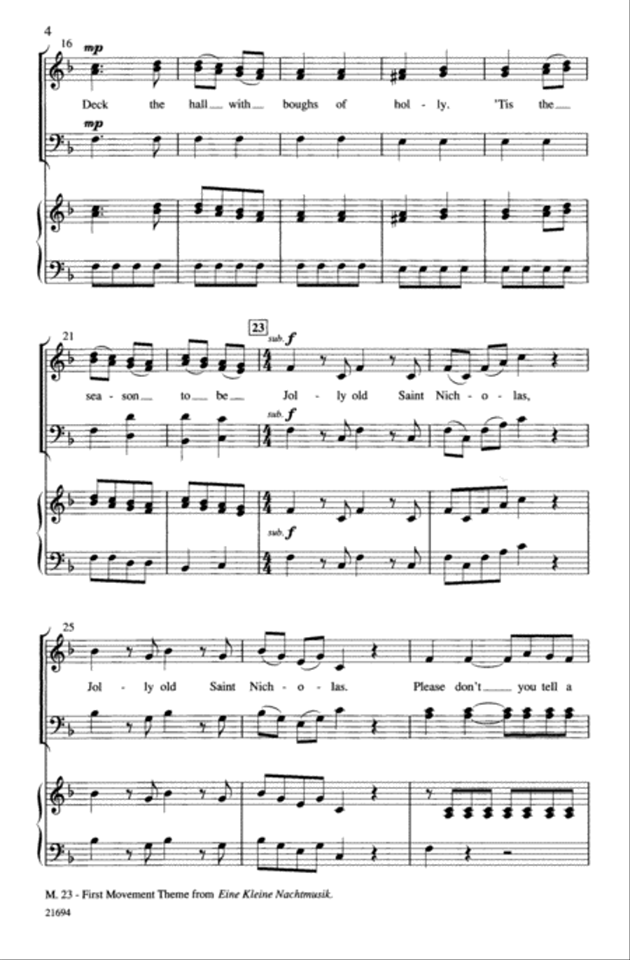 Merry Christmas, Mozart Choir scores gallery preview page 3
