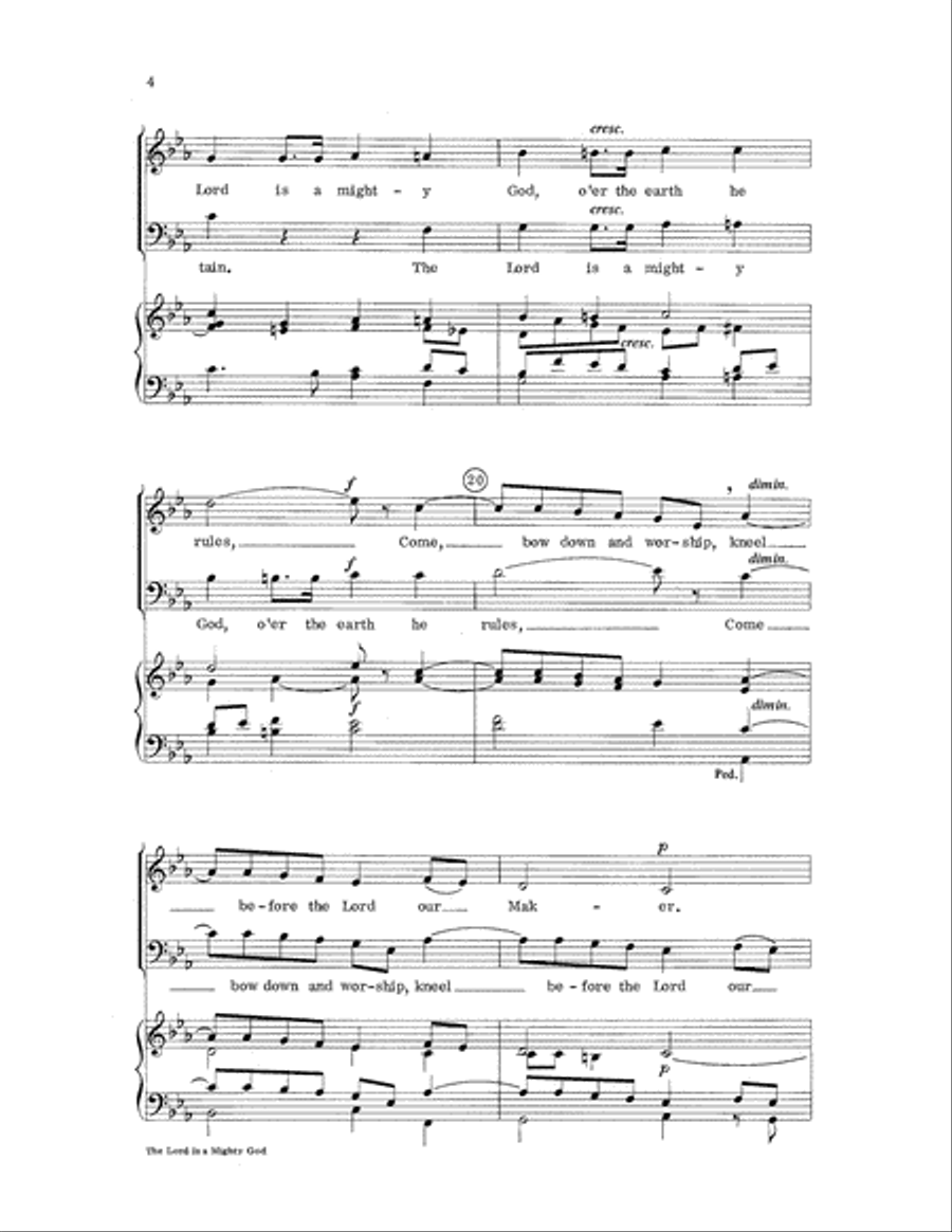 The Lord Is a Mighty God 2-Part scores gallery preview page 4