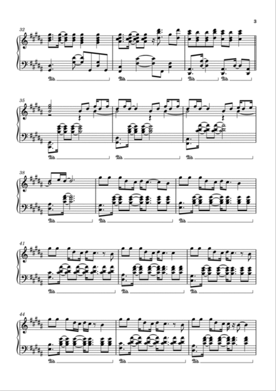One Last Kiss Piano Solo scores gallery preview page 3