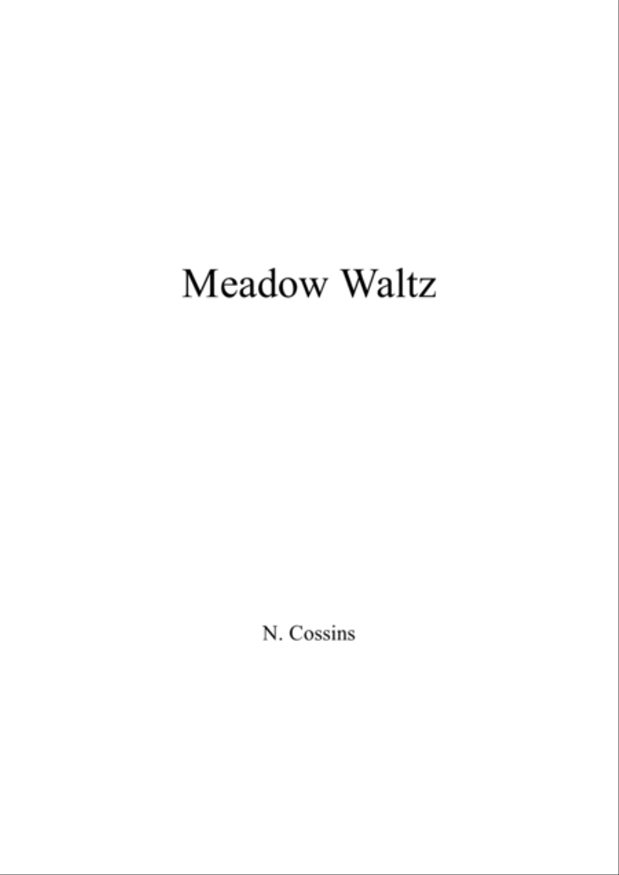 Meadow Waltz - N. Cossins (Original Orchestral Composition) Chamber Orchestra scores gallery preview page 1
