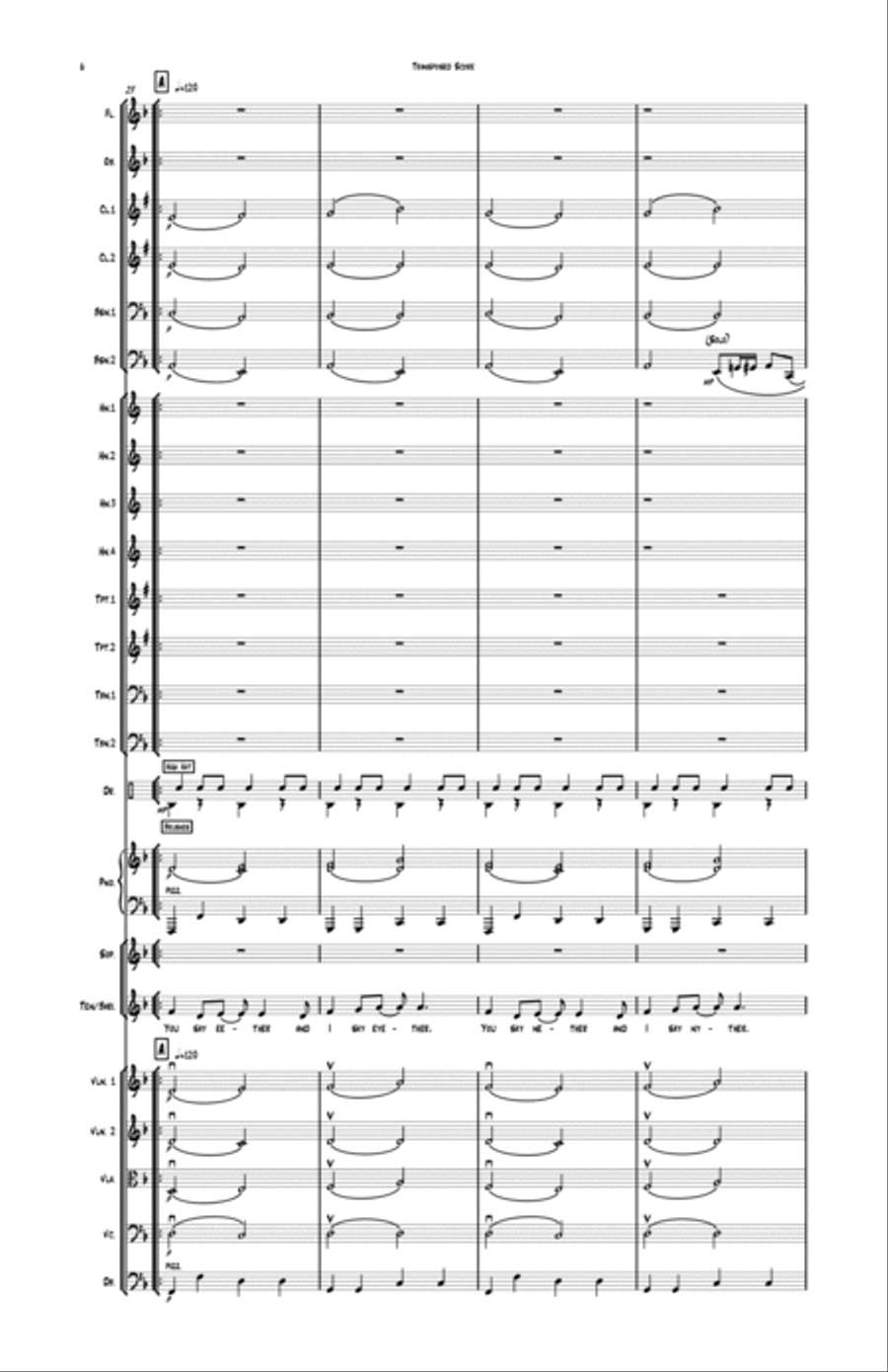 Let's Call The Whole Thing Off Full Orchestra scores gallery preview page 6