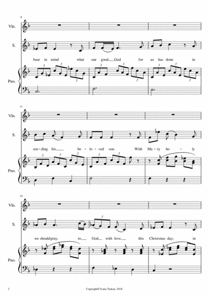 The Wexford Carol for sopran, violin and piano image number null