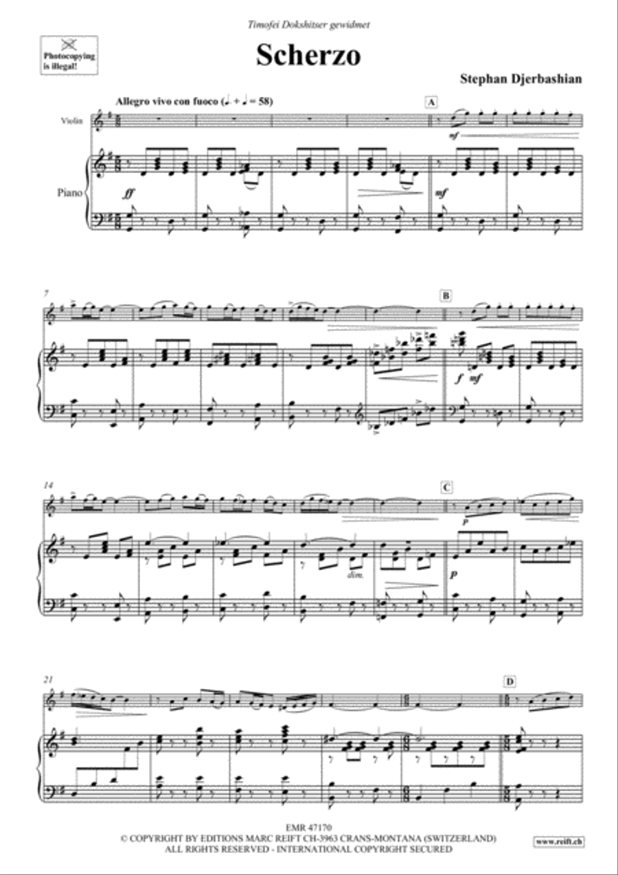 Scherzo Violin Solo scores gallery preview page 4