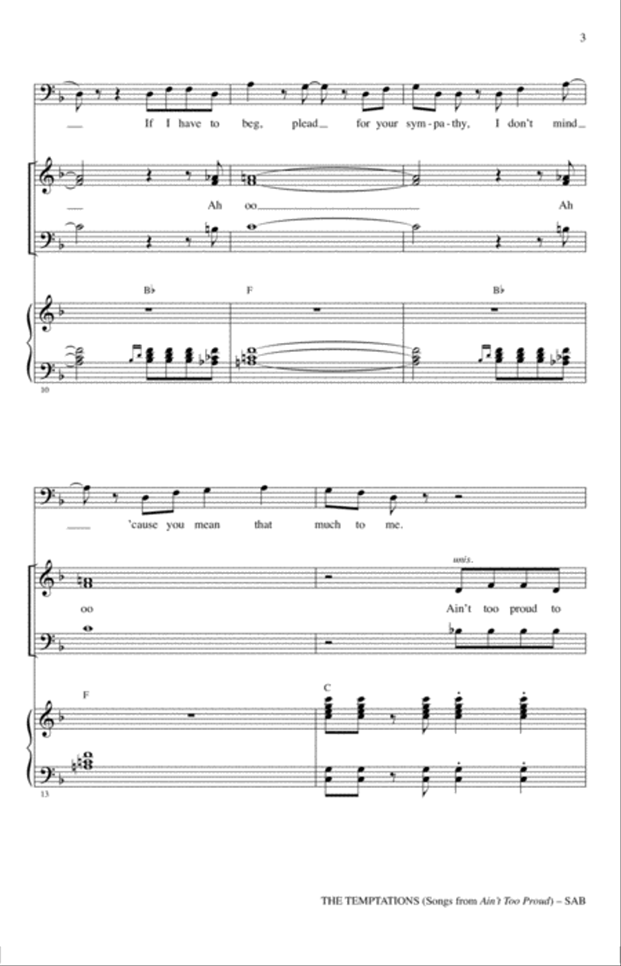 The Temptations (Songs from Ain't Too Proud) (arr. Mark Brymer)