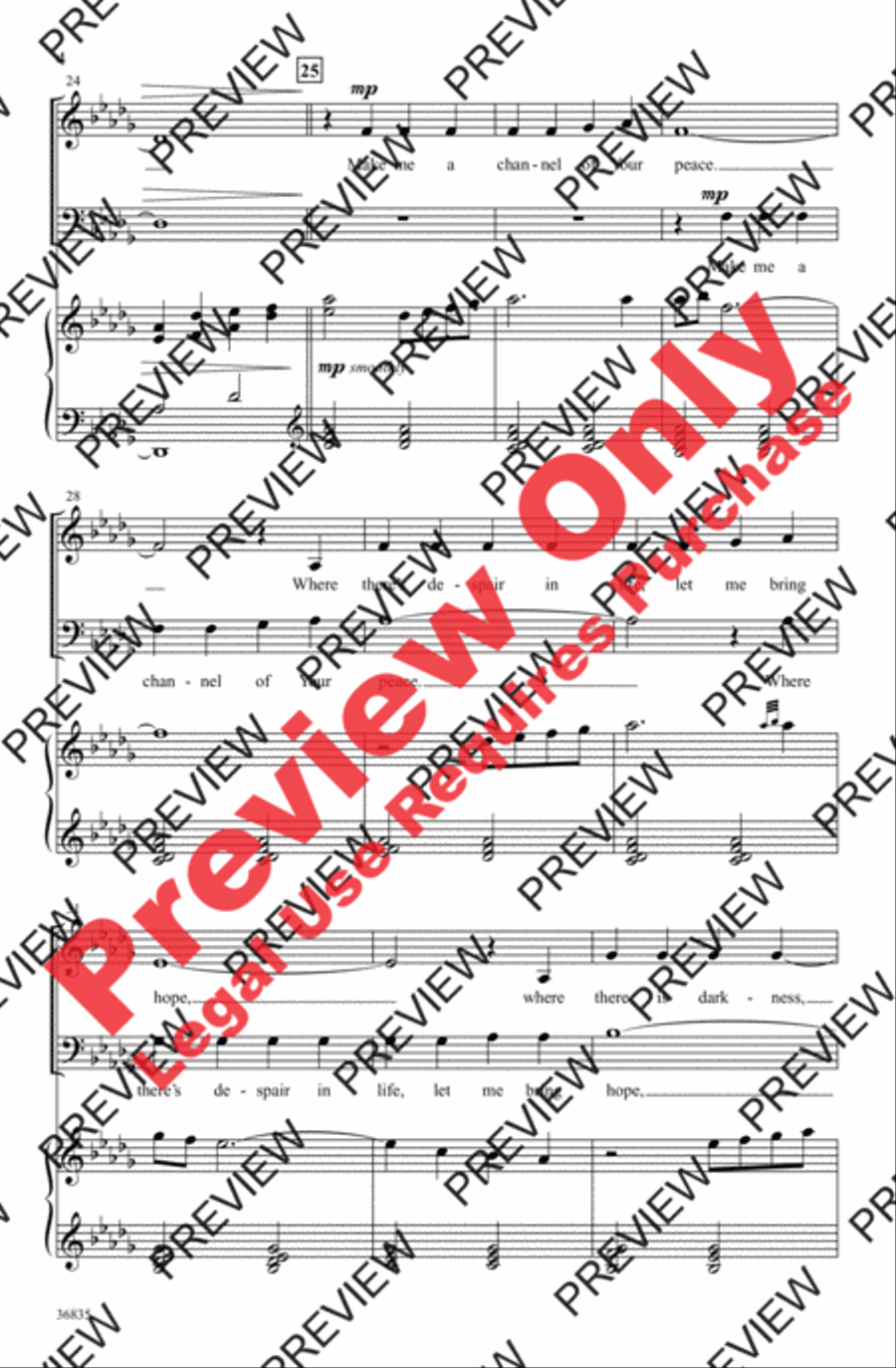 Make Me a Channel of Your Peace 2-Part scores gallery preview page 4