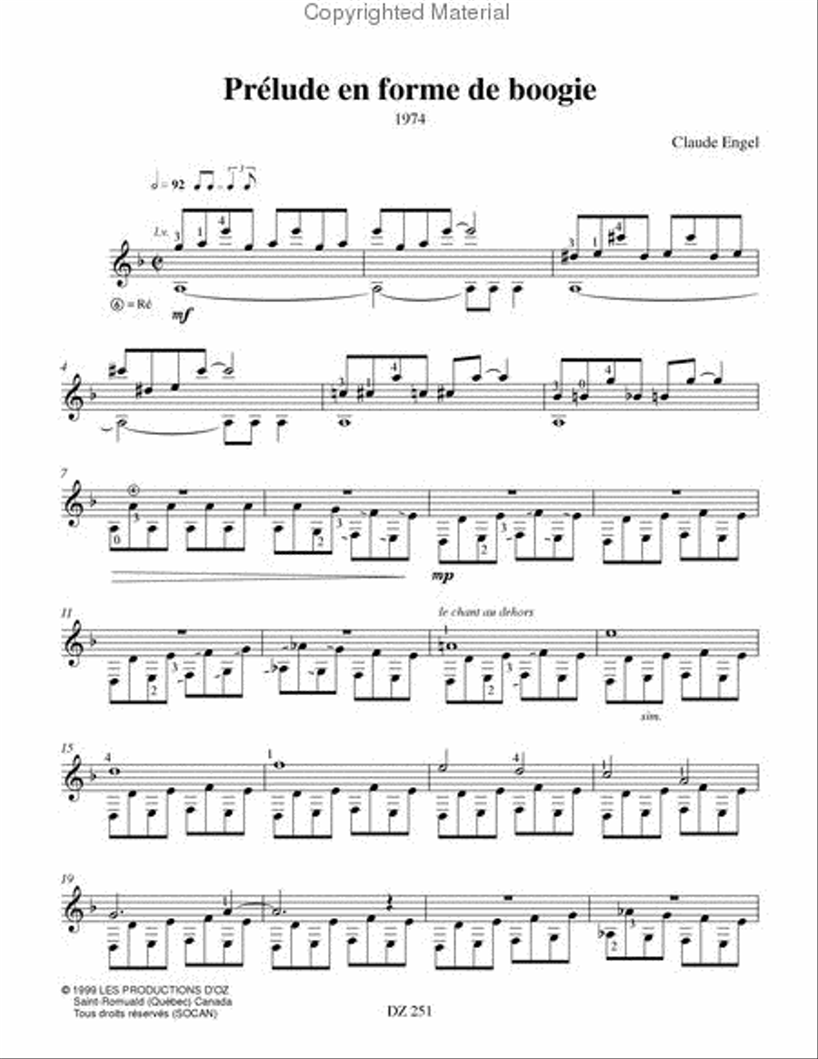 Prélude en forme de boogie, Étude en forme ... Classical Guitar scores gallery preview page 2
