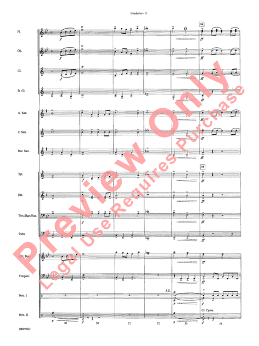 Glorioso (A Fanfare and Procession for Band) Concert Band scores gallery preview page 14