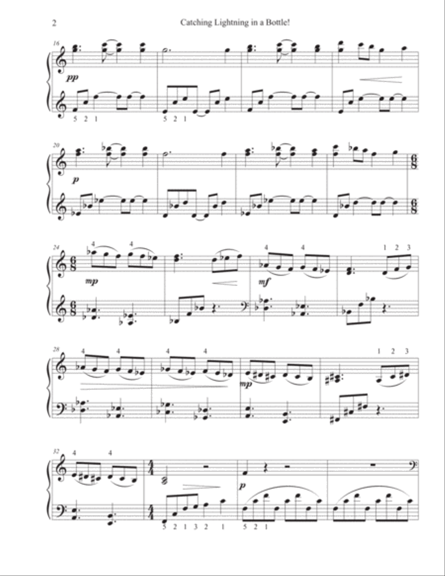 Catching Lightning in a Bottle! Piano Solo scores gallery preview page 3