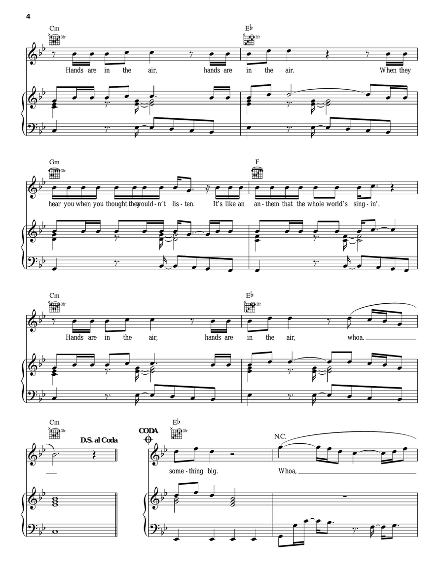 Something Big Piano, Vocal, Guitar scores gallery preview page 4