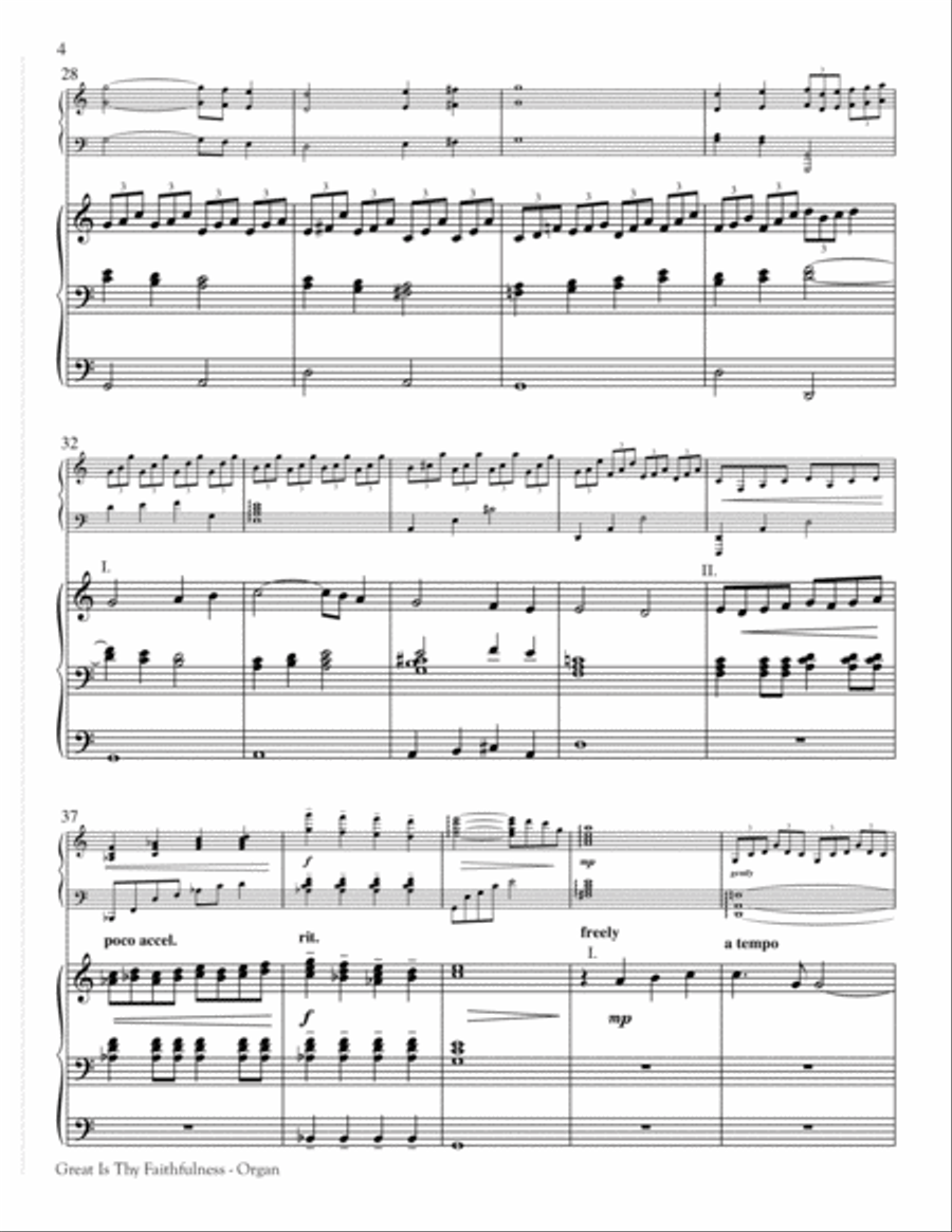 Great Is Thy Faithfulness - Piano/Organ 5-Octaves scores gallery preview page 4