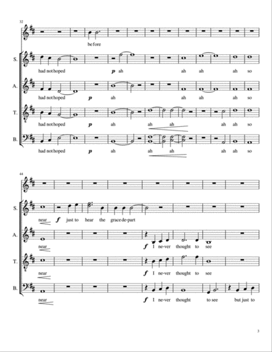 So Near So Near 4-Part scores gallery preview page 3