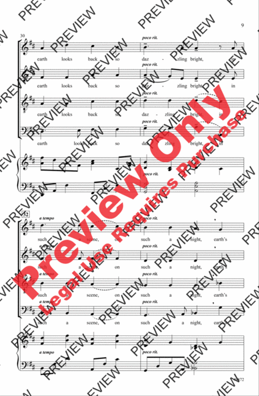Autumn Vesper 4-Part scores gallery preview page 9