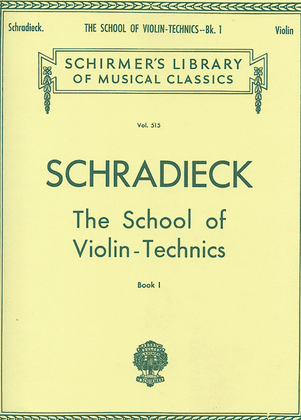 Book cover for School Of Violin Technics - Book 1 For Violin