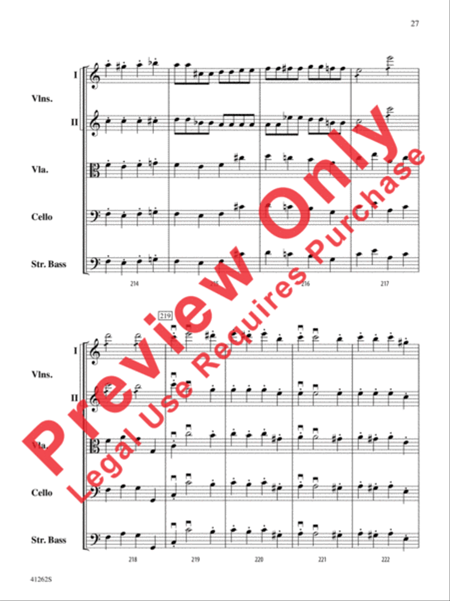 Cosi Fan Tutte String Orchestra scores gallery preview page 28