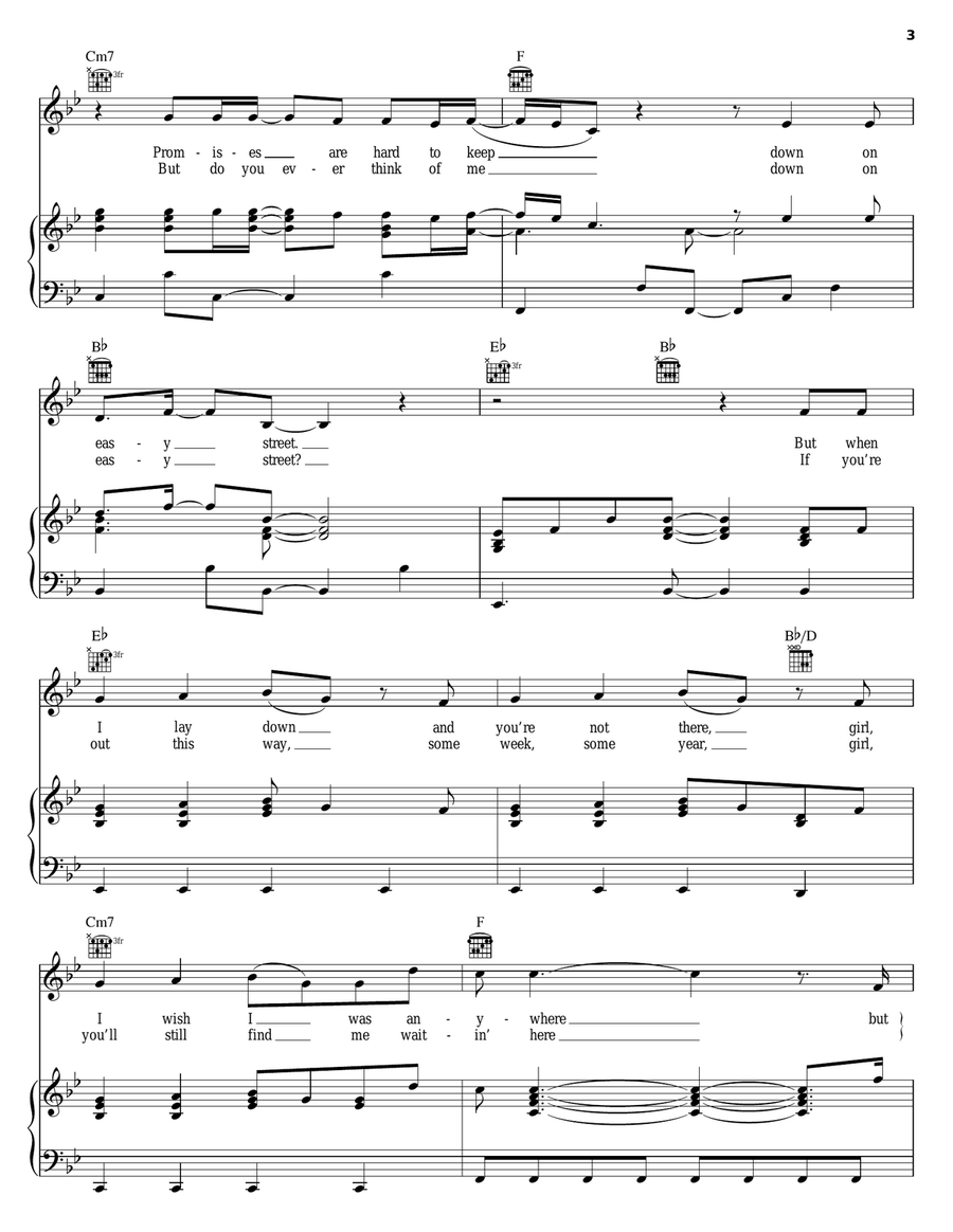 Down On Easy Street Down On Easy Street Piano, Vocal, Guitar scores gallery preview page 3