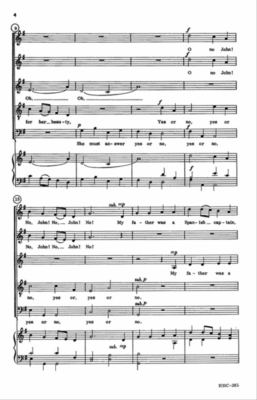 O, No John SSATB scores gallery preview page 3