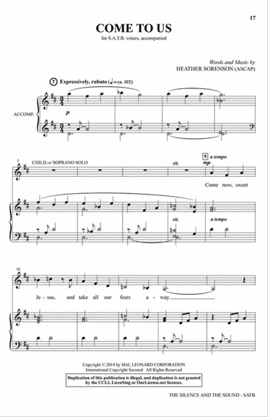 The Silence and the Sound 4-Part scores gallery preview page 3