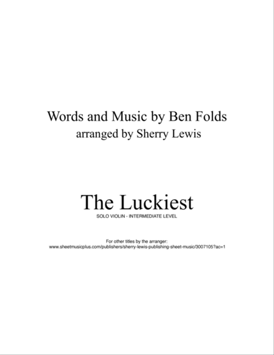 The Luckiest Violin Solo scores gallery preview page 2