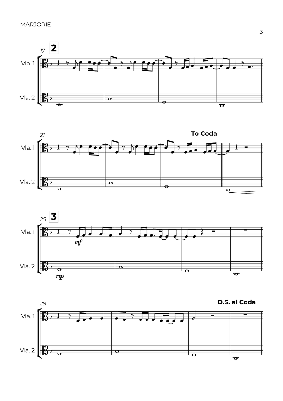 Marjorie String Duet scores gallery preview page 3