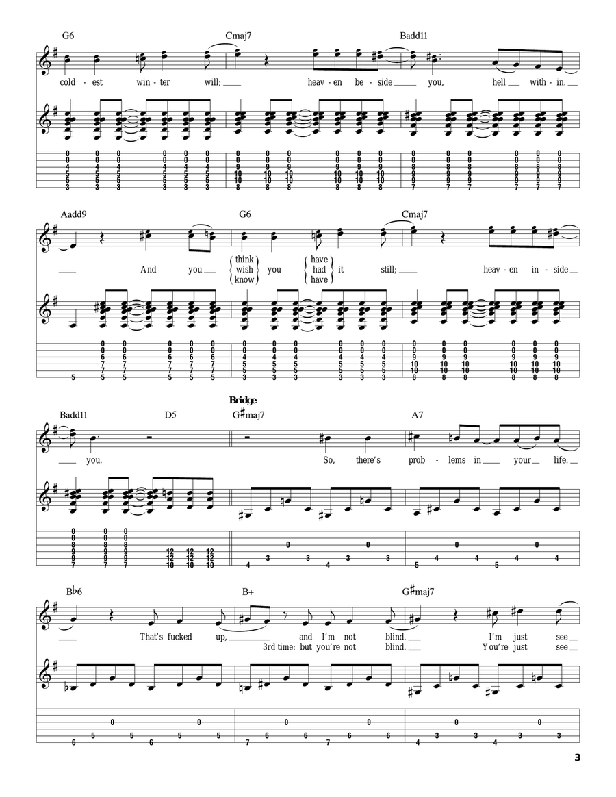 Heaven Beside You Acoustic Guitar scores gallery preview page 3