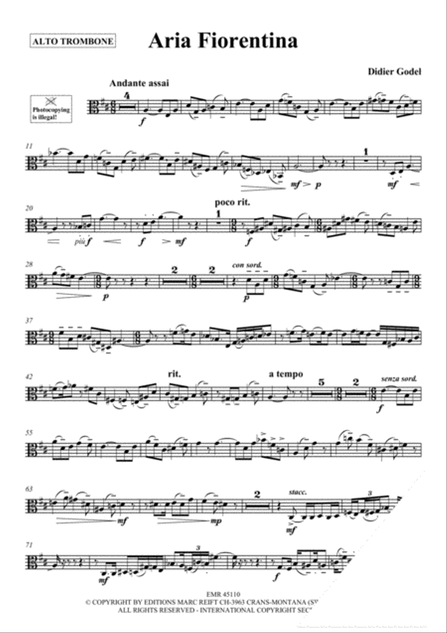 Aria Fiorentina Piano Accompaniment scores gallery preview page 3