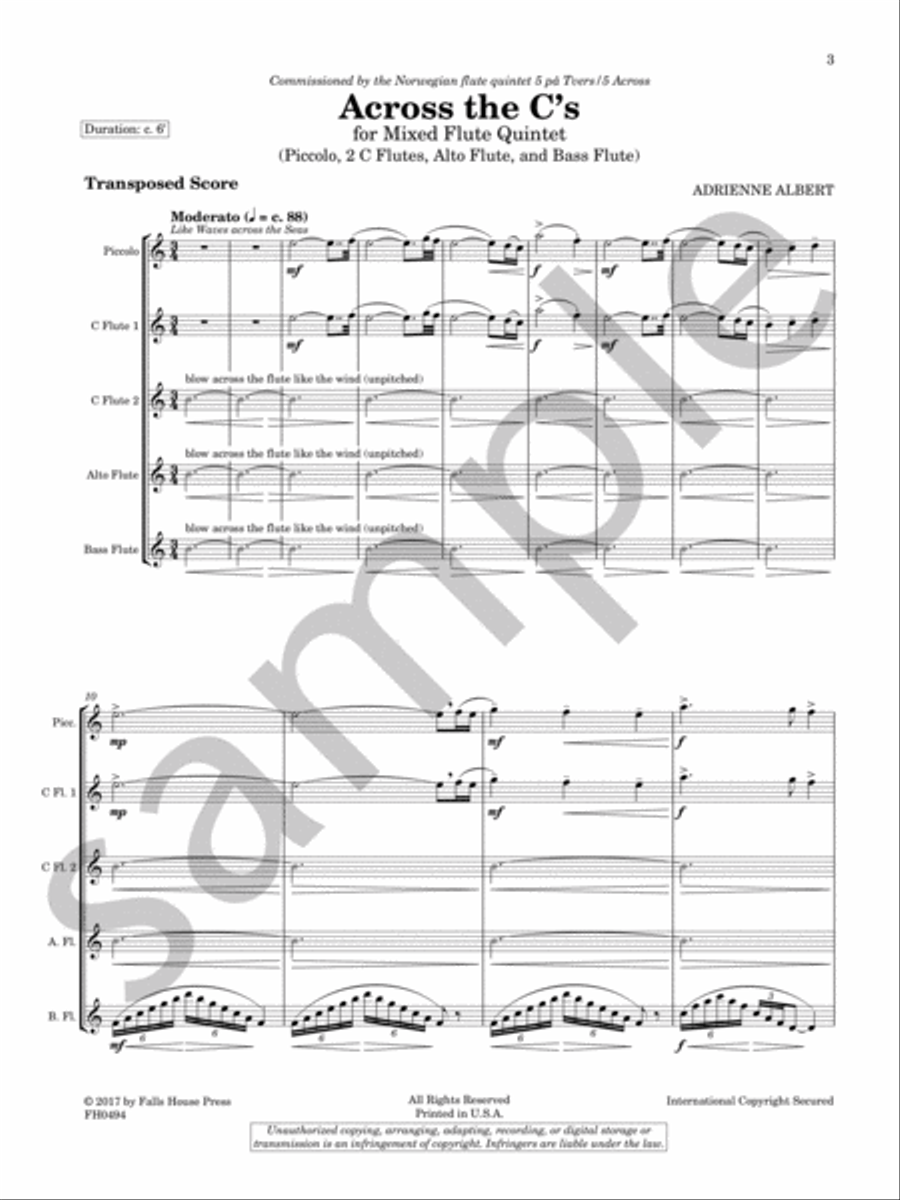 Across the C's Across the C's Chamber Music scores gallery preview page 4