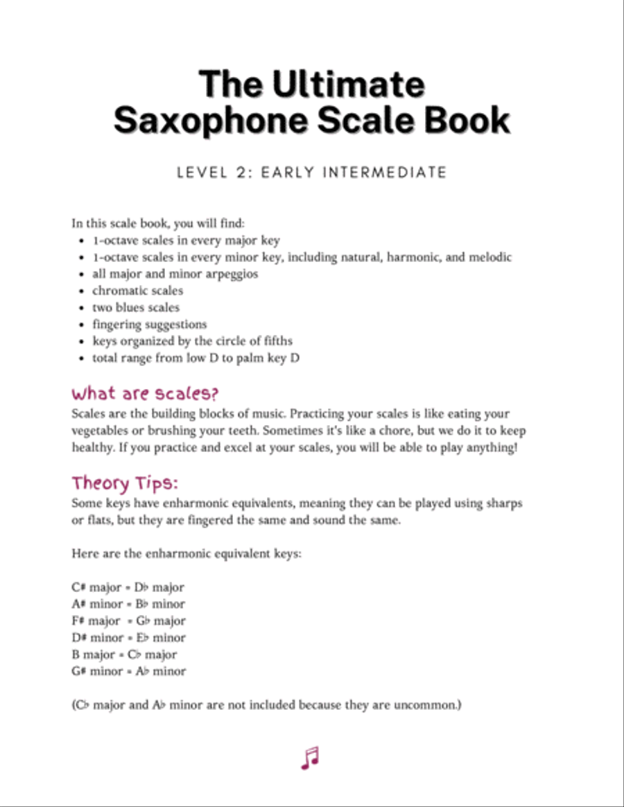 The Ultimate Saxophone Scale Book: Level 2 Alto Saxophone scores gallery preview page 2