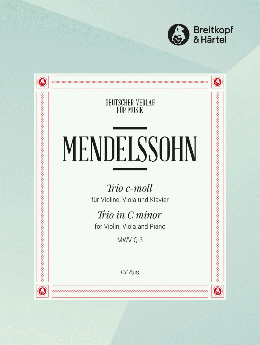 Piano Trio in C minor MWV Q 3 Piano Trio scores gallery preview page 1