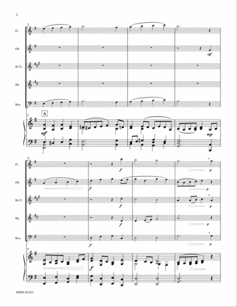 The God of Abraham Praise Woodwind Quintet scores gallery preview page 2