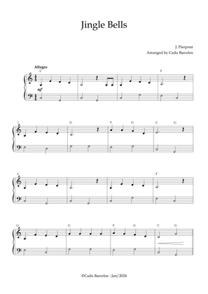 Jingle Bells Very Easy Piano Chords