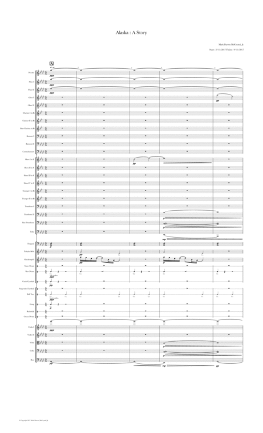 Alaska A Story Full Orchestra scores gallery preview page 1