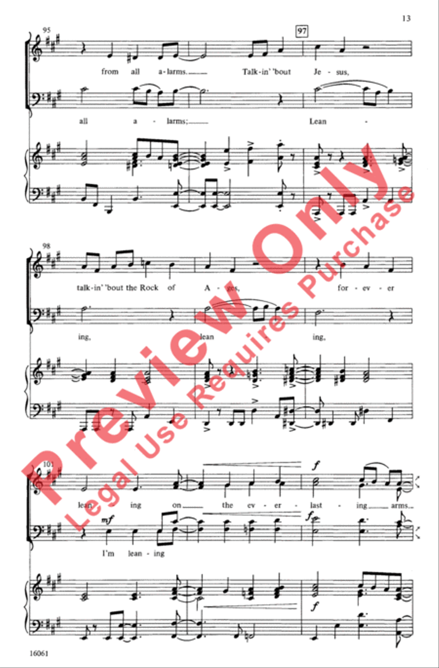 Leaning on the Everlasting Arms 4-Part scores gallery preview page 13