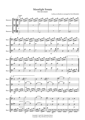 Moonlight Sonata for (1st movement) for Bassoon Trio