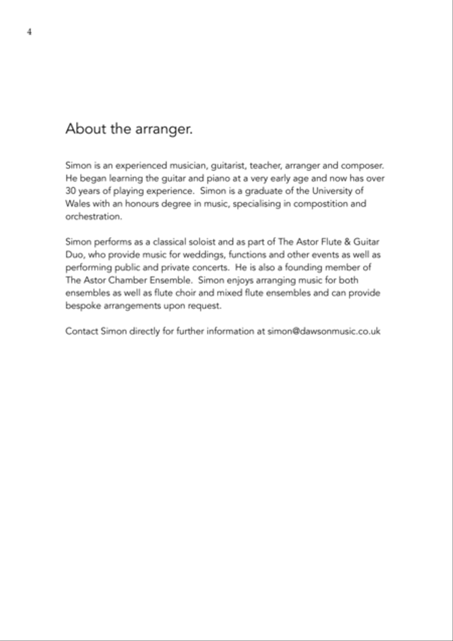 Stay With Me Flute Quartet scores gallery preview page 4