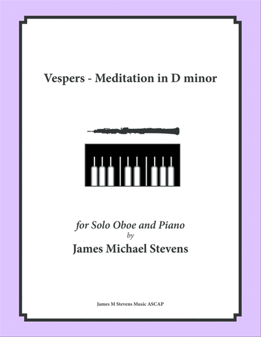 Vespers - Meditation in D minor - Oboe & Piano Piano scores gallery preview page 1