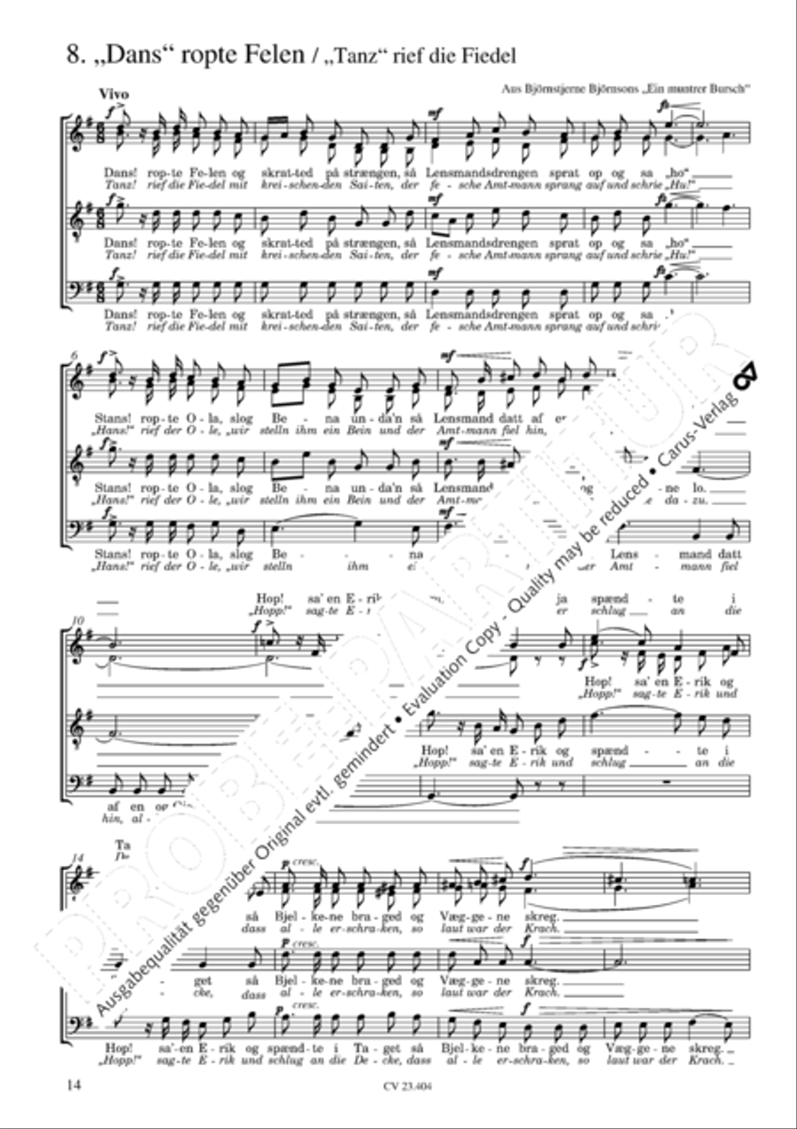 Peterson-Berger: 8 Sanger Choir scores gallery preview page 15