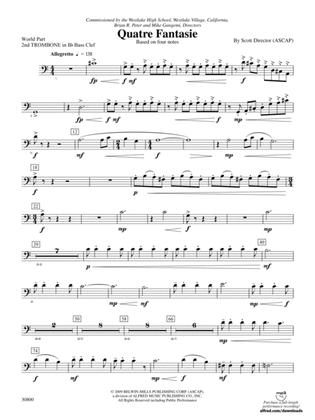 Quatre Fantasie: (wp) 2nd B-flat Trombone B.C.