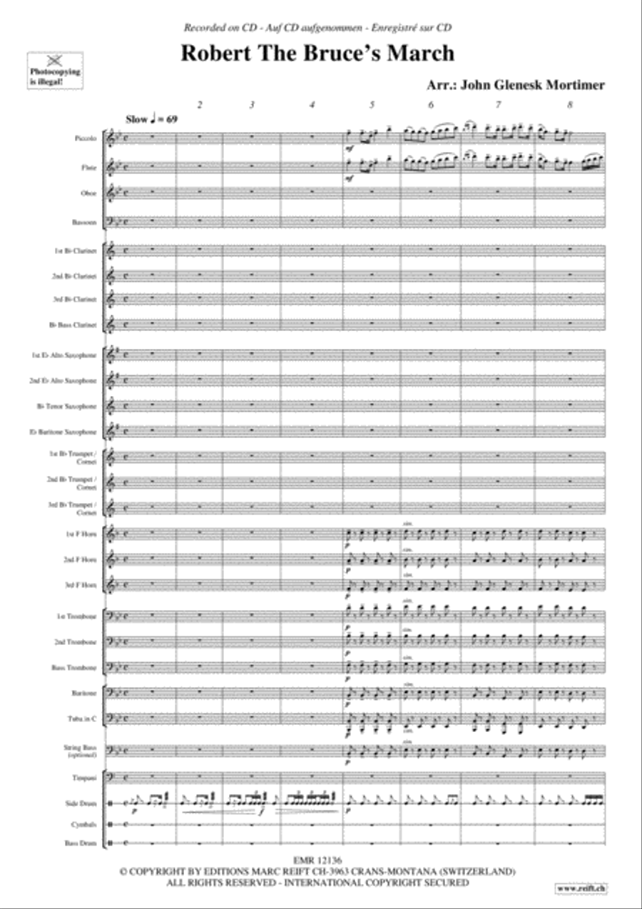 Robert The Bruce's March Concert Band scores gallery preview page 4