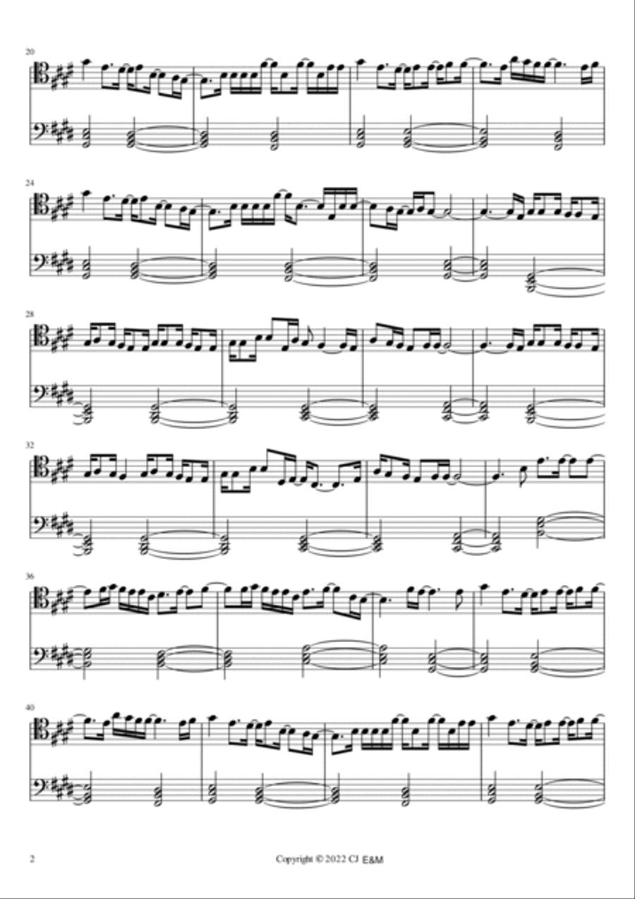 Don't Regret Piano Solo scores gallery preview page 2