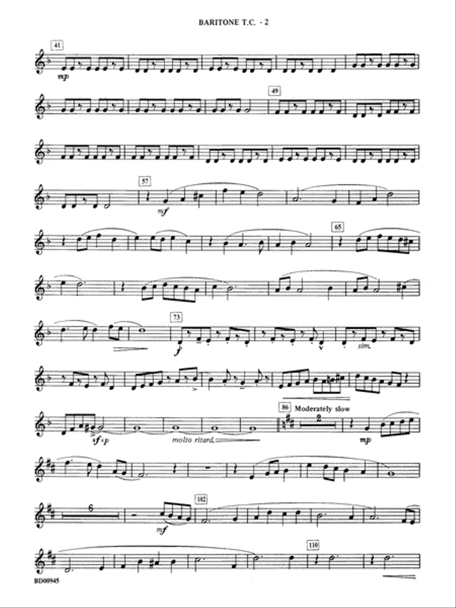 Okeanos: Baritone T.C. Concert Band scores gallery preview page 2