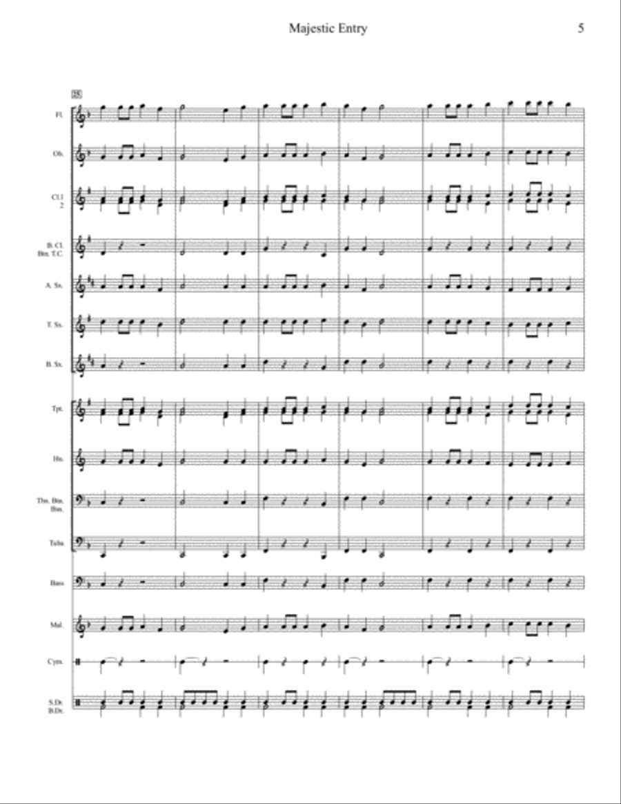 Majestic Entry Concert Band scores gallery preview page 6