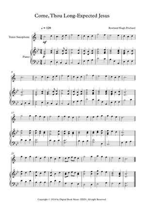 Come, Thou Long-Expected Jesus - Rowland Hugh Prichard (Tenor Sax + Piano)