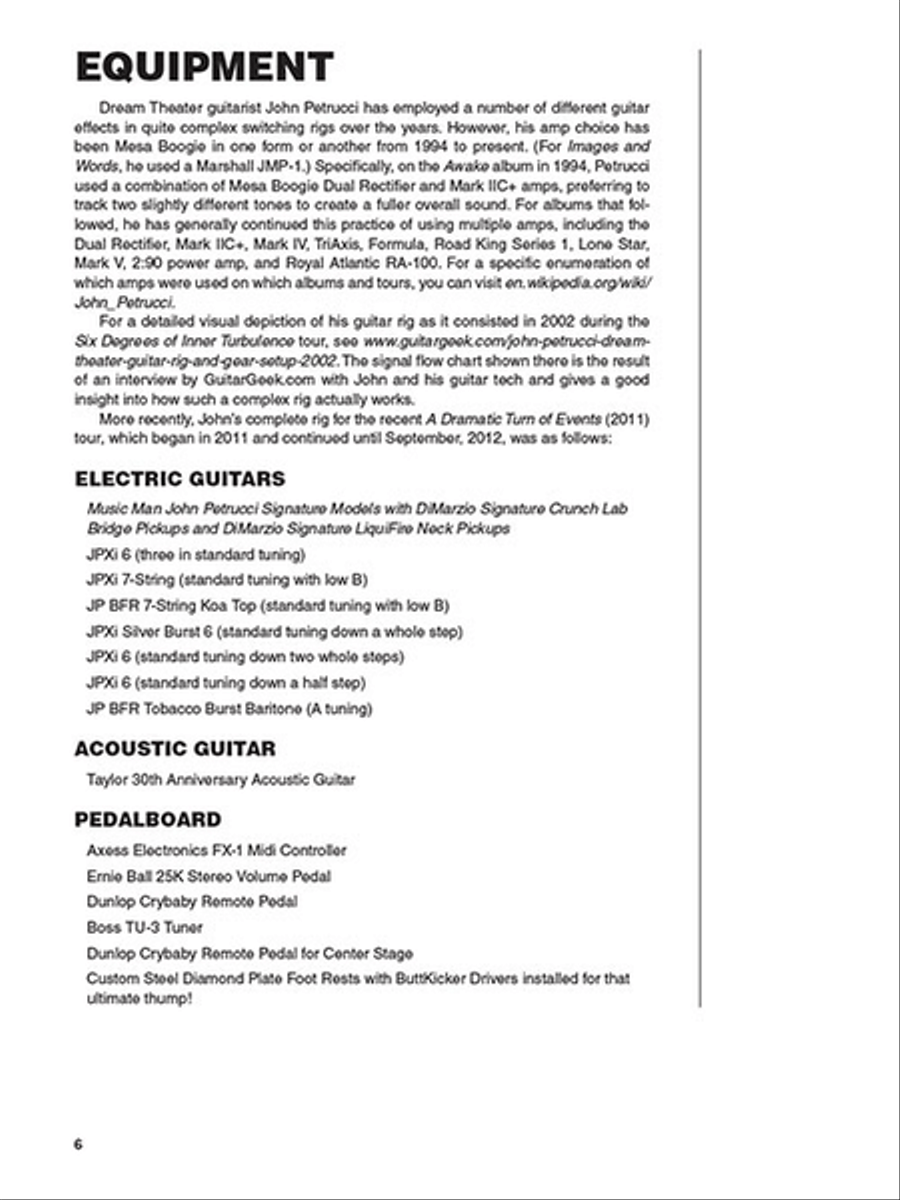 Dream Theater – Signature Licks Electric Guitar scores gallery preview page 3