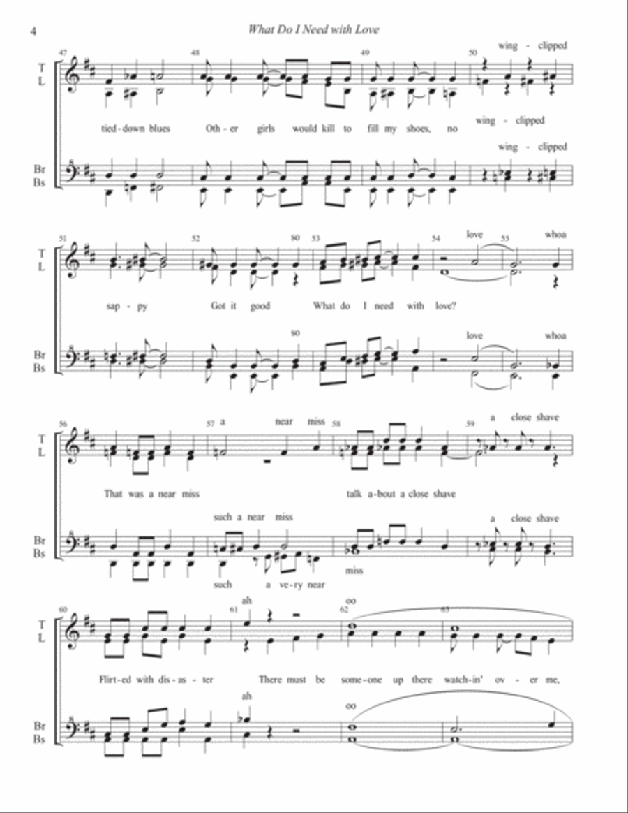 What Do I Need With Love SSAA scores gallery preview page 4