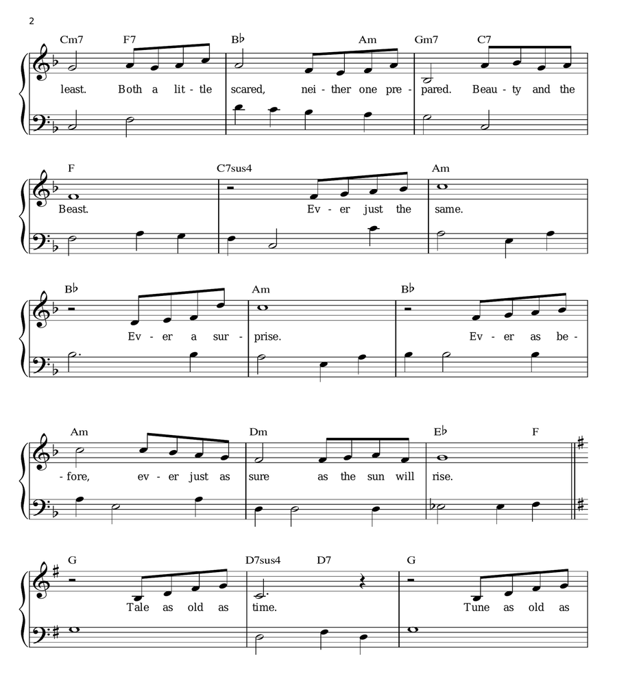 Beauty And The Beast Beauty And The Beast Easy Piano scores gallery preview page 2