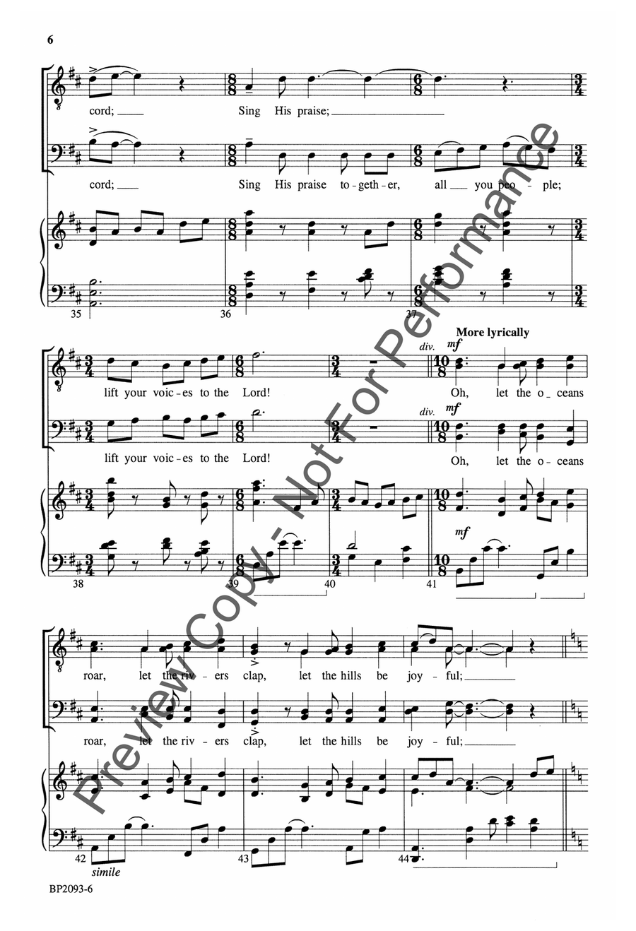 Clap Your Hands Together - TTBB TTBB scores gallery preview page 6