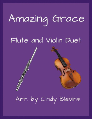 Book cover for Amazing Grace, for Flute and Violin