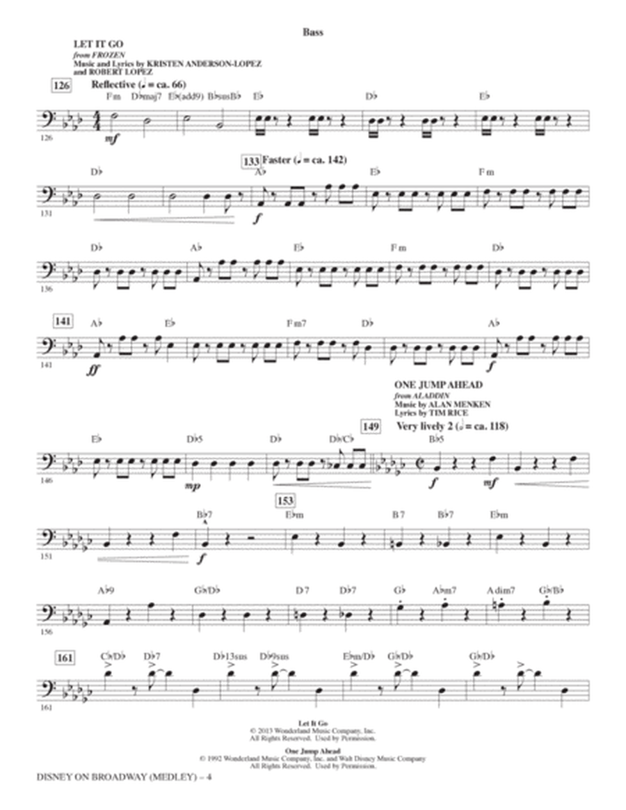 Disney On Broadway (Medley) - Bass